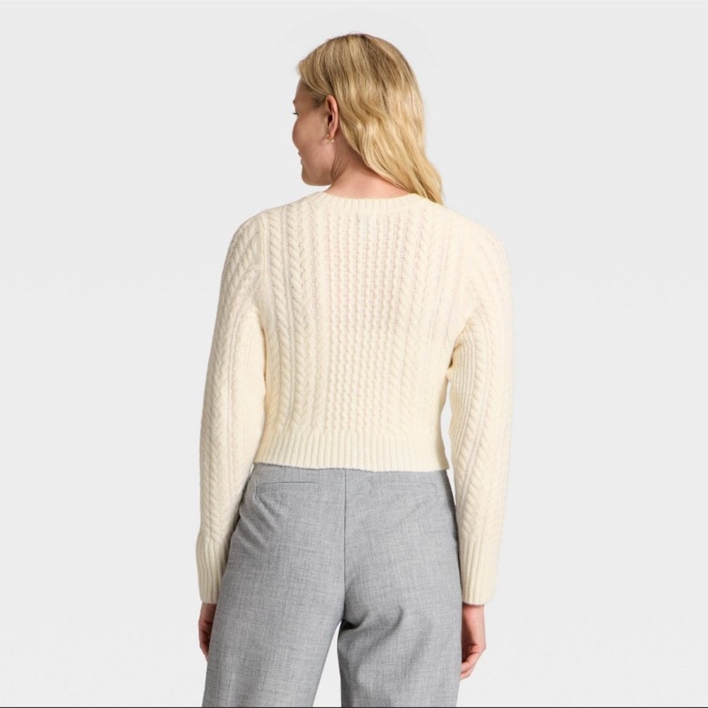 Women's Long Sleeve A New Day Bow Sweater - Picture 2 of 3